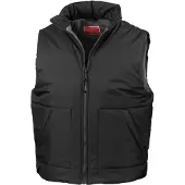 Result Damen Steppweste / Bodywarmer mit Fleecefutter FK583 (S) (Schwarz)