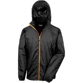 Result - Jacke Zum Falten für Herren FK1225 (S) (Schwarz/Orange)