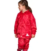 Result - Wasserfeste Jacke und Hose im Set für Kinder FK2557 (104) (Rot)