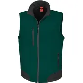 Result Herren Softshell-Weste, wasserabweisend, atmungsaktiv FK572 (XL) (Flaschengrün/Schwarz)