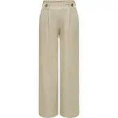 JDY Jerseyhose "JDYBIRDIE GEGGO LONG PANT JRS", Damen, Gr. M (38), Länge 32, beige (chateau gray), Jersey, Obermaterial: 53% Viskose, 47% Nylon, meliert, regular fit normal, Hosen Jerseyhose