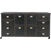Clayre & Eef Schubladenschrank 152x44x86 cm Braun Eisen