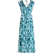 Betty & Co Chiffonkleid ohne Arm in Petrol/Mint | Gr.: 40