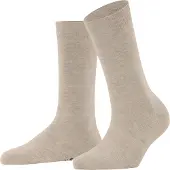 Falke Family Damen Socken, 35-38, Beige, Uni, Baumwolle