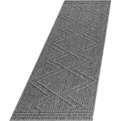 SchönesWohnen24 Outdoor Teppich PATARA Grau 80 x 250 cm