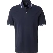 Bugatti Poloshirt mit Kontraststreifen und Bruststickerei