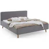 Meise.möbel Polsterbett Mattis , grau , Maße (cm): B: 181 H: 105