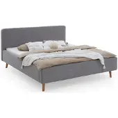 Meise Polsterbett .MÖBEL "Mattis", grau, B:161cm H:105cm L:218cm, Bezug Bett: Multicolor (100% Polyester), Betten, Polsterbett, Topseller, wahlweise mit Bettkasten