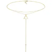 Elli Halskette Choker Y-Kette Dreieck 925 Sterling Silber Elli Gold