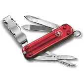 Victorinox Nail Clip 580, Schweizer Taschenmesser, transparant rot