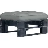 vidaXL Garten-Ecksofa aus Paletten Schwarz Imprägniertes Kiefernholz