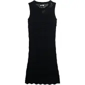 Superdry für Damen. W8011857A Gehäkeltes Minikleid schwarz (M), Lässig, Ärmellos / Hosenträger, Bio-Baumwolle, Nachhaltig