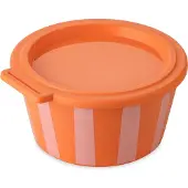 Koziol NORA BOX 700 ml STRIPES Schale mit Deckel – strong coral