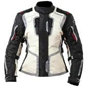 MUGENRACE Diane wasserdichte Damen Motorrad Textiljacke, schwarz/beige, L