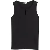 Tom Tailor Fabric Mix Crew Neck ärmelloses T-shirt