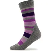 Stoic - Merino Trekking Crew Socks Stripes - Wandersocken Gr 42-44 grau