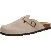 Lico Pantolette "Bioline Pantolette", Damen, Gr. 44, grau, Obermaterial: 50% Rindsleder Leather cow. 50% Lammleder LEL., Schuhe Pantolette