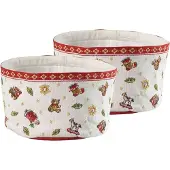 Villeroy & Boch Brotkorb "Brotkorb Toy's Delight Gobelin ø 24 cm 2er Set bunt", bunt, L:24cm, Lebensmittelaufbewahrungsbehälter, Brotkorb