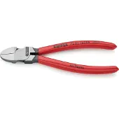 Knipex Seitenschneider für Kunststoff runder Kopf mit Kunststoff überzogen 160 mm - 7201160KA