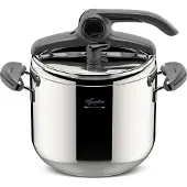 Lagostina Mia Lagoeasy'up, 7 l, Keramik, Gas, Halogen, Induktion, Versiegelte Platte, Edelstahl, 22 cm, Aluminium, Edelstahl, Mia Lagoeasy'up