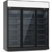 CombiSteel Kühlschrank 3 Glastüren Schwarz INS-1530R Bl (7455.2415)