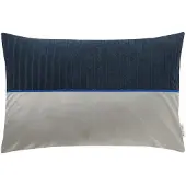 Tom Tailor Kissenhülle HOME "Cord", blau (dunkelblau), B:58cm H:0,5cm L:38cm, Baumwolle, Polyester, Kissenbezüge, Kissenhülle, mit Stickerei