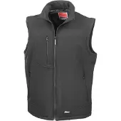 Result Herren Softshell-Weste, wasserabweisend, atmungsaktiv FK572 (2XL) (Schwarz/Schwarz)