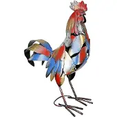 Gilde Tierfigur "Figur Hahn "Otto", bunt (mehrfarbig), B:38,5cm H:50cm T:15cm, Metall, Dekofiguren, Tierfigur