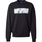 HUGO Sweatshirt "Neprix", Herren, Gr. L, schwarz (schwarz001), Sweatware, Obermaterial: 100% Baumwolle, unifarben, regular fit hüftlang, Rundhals, Bündchen, Sweatshirts Sweatshirt