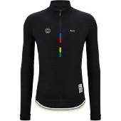 Santini Langarm Fahrradtrikot für den Sommer - UCI WORLD CHAMPION - Schwarz M