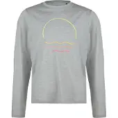 Stoic - Kid's Merino155 LaholmSt. Print L/S - Merinoshirt Gr 164 grau