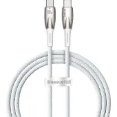 Baseus USB-C cable for USB-C Glimmer Series, 100W, 1m (White)