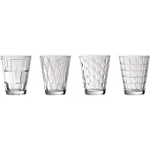 Villeroy & Boch Glas "Wassergläser Dressed Up 310 ml 4er Set transparent", bunt (transparent), 4 tlg., Glas, Trinkgefäße, Glas