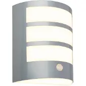 Briloner LED-Akku-Außenwandleuchte 3795014, chromfarben, Sensor, IP44