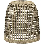 Newgarden Pendellampe Positano, natur, Seegras, Ø33cm, IP44 dimmbar, Holz hell, Holz, Skandinavisch