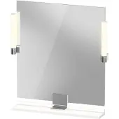 Duravit LED-Spiegel 9 W Sivida 65x65x3,6cm, w m, Leu., au, stl, Gr. chr