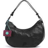 Gabs Leder Schultertasche Umhängetasche Maite Bull Back Crossbody Bag Black schwarz