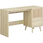 Sweeek - Schreibtisch mit 2 Schubladen im skandinavischen Stil - Natur