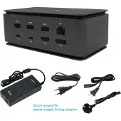 ITEC i-tec Metal USB4 Docking station Dual 4K HDMI DP with Power Delivery 80 W + Universal Charger 100 W, Kabelgebunden, USB4, 80 W, 3,5 mm, 10,100,1000 Mbit/s, Schwarz