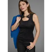 Melrose Spitzentop mit Zierschnalle