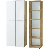 Germania Büromöbel-Set "GW-Monteria", weiß (eiche, weiß), B:130cm H:196cm T:37cm, Arbeitsmöbel-Sets, Büromöbel-Set