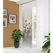 HOME in green Schiebegardine "ARISTEA" Gr. 1, beige (natur), B:60cm H:245cm, Polyester, Gardinen, Schiebegardine, Bambusoptik, recycelt, Digitaldruck