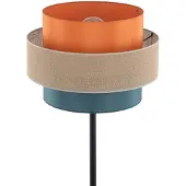 TK Lighting Stehleuchte Trio, Juteschirm, orange/naturbraun/petrol