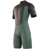 Mystic Brand Flatlock 3/2mm Kurzarm-shorty Mit Rückenreißverschluss