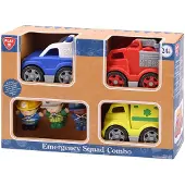 Playgo Play Rettungsfahrzeuge Spielset mit Figuren - Spielzeugset 6-teilig