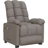 vidaXL Massagesessel Taupe Stoff