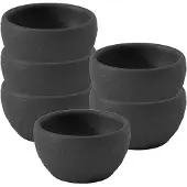Villeroy & Boch Eierbecher "Eierbecher Manufacture Rock ø 4,8 cm 6er Set schwarz", schwarz, Porzellan, Eierbecher, Eierbecher