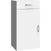 Wimex Kombikommode "Multiraumkonzept", weiß, B:40cm H:98cm T:48cm, Holzwerkstoff, Sideboards, Kombikommode, Schubkästen auf Metallschienen