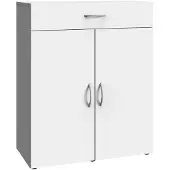 Wimex Kombikommode "Multiraumkonzept", weiß, B:80cm H:98cm T:48cm, Holzwerkstoff, Sideboards, Kombikommode, Schubkästen auf Metallschienen