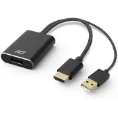 ACT AC7536, 0,24 m, HDMI + USB, DisplayPort, Stecker, Buchse, Gerade